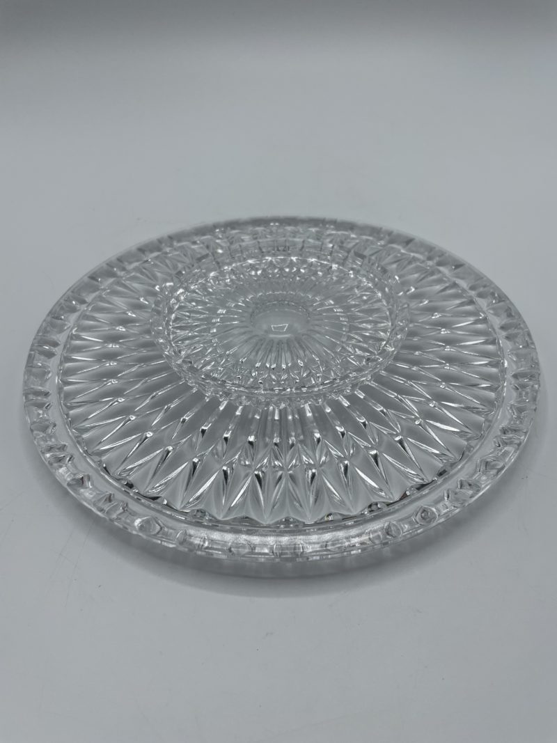 dessous plat bouteille verre cisele cristal vintage vaisselle
