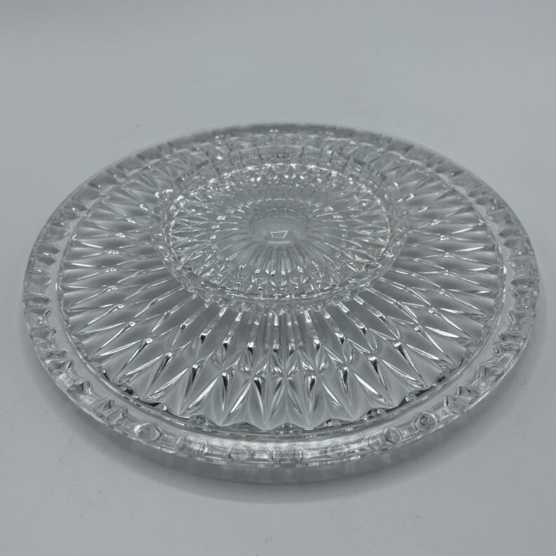 dessous plat bouteille verre cisele cristal vintage vaisselle
