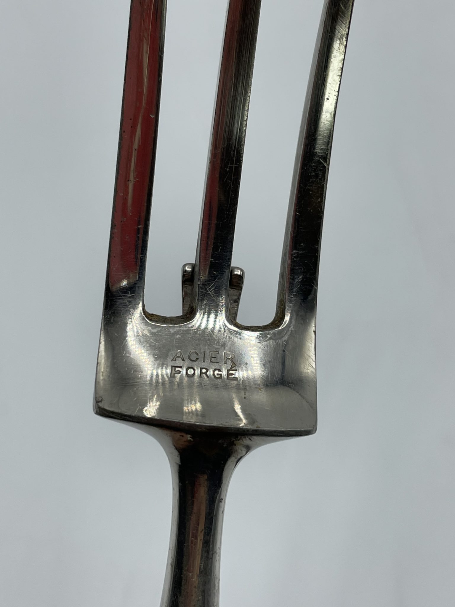 Service à Gigot Ancien 2 Pièces – Couverts En Acier Forgé – Motif Floral – Vintage