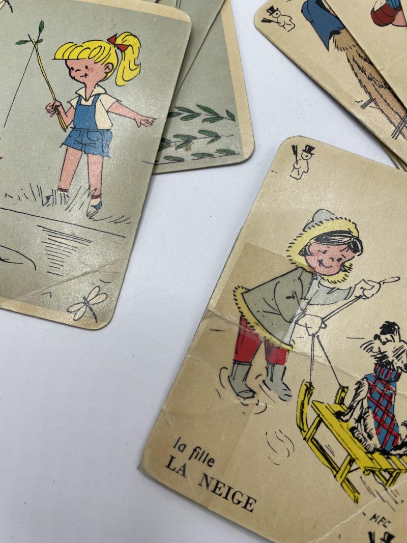 Jeu de cartes 7 familles Vacances éditions Willeb Paris vintage – Image 7