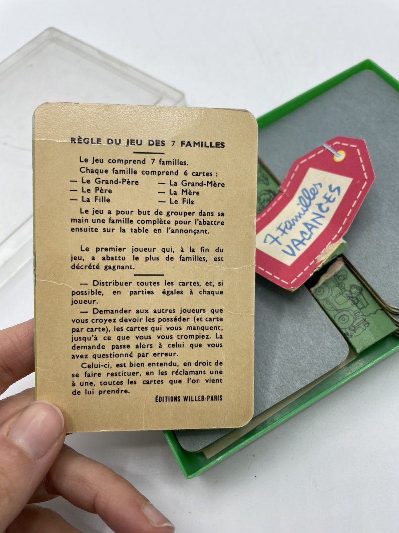 Jeu de cartes 7 familles Vacances éditions Willeb Paris vintage – Image 6