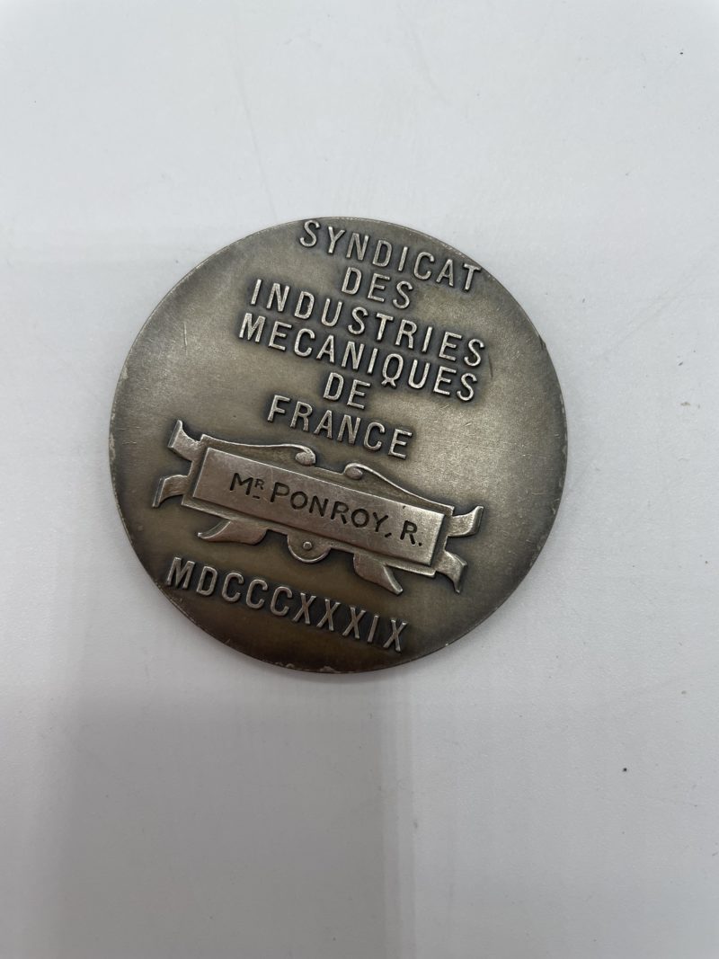 Collection de 4 jetons et médailles chambre de commerce et syndicats en argent vintage – Image 7