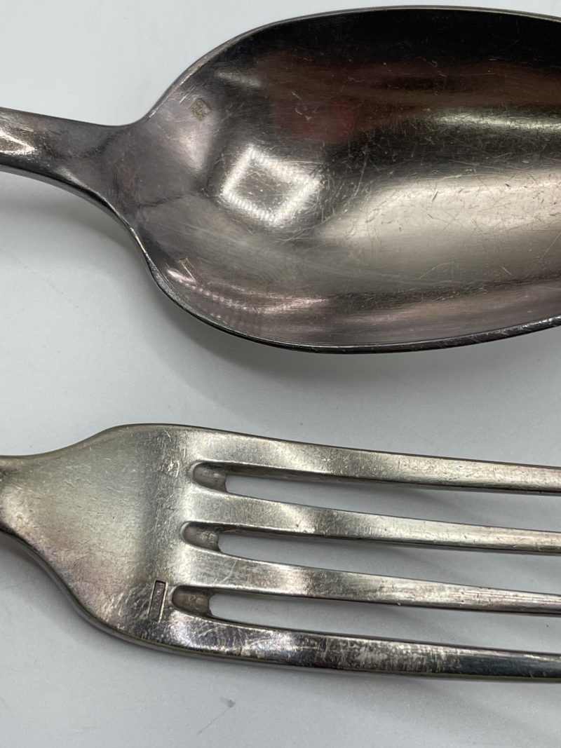 Ménagère de 12 pièces vintage cuillères et fourchettes en argent – Image 6