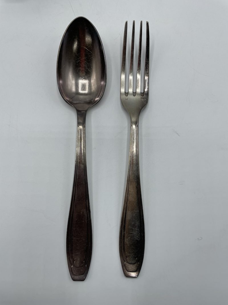 Ménagère de 12 pièces vintage cuillères et fourchettes en argent – Image 2