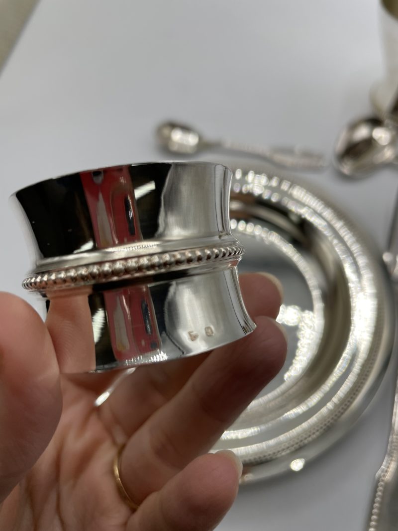 Ménagère de naissance en métal argenté vintage 8 pièces – Image 5