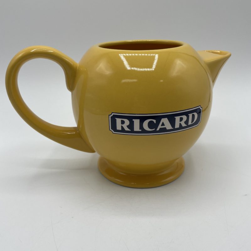 pichet carafe cruche ricard pastis vinatge ancien jaune