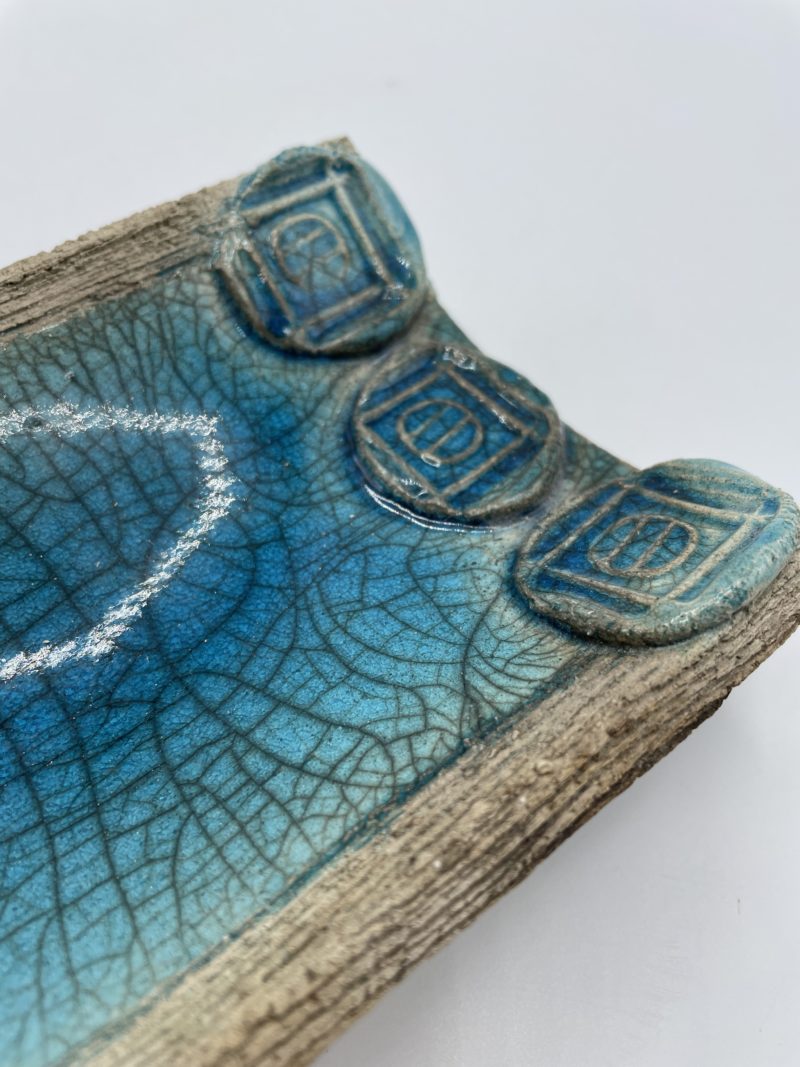 Repose cuillère en céramique turquoise – Image 2