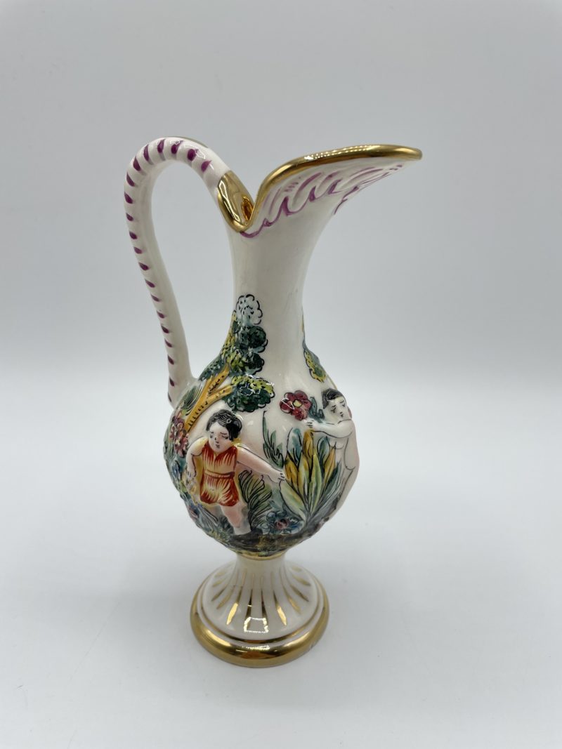 vase cruche soliflore capodimonte collection ange angelot deco vintage