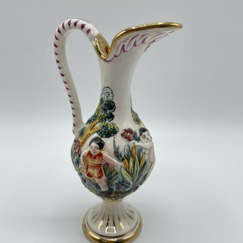 vase cruche soliflore capodimonte collection ange angelot deco vintage