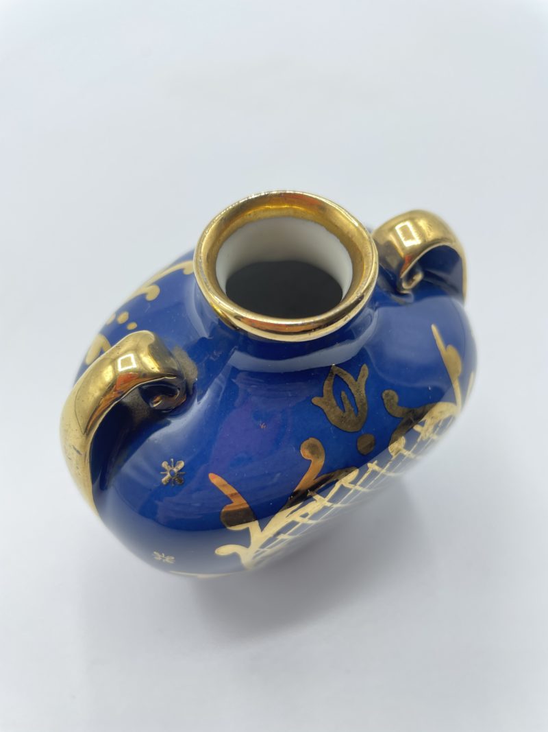 Soliflore en porcelaine de Limoges bleu marine – Image 4