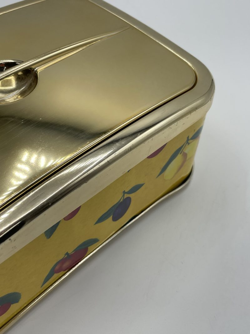 Platex Glace box rectangulaire vintage jaune motifs fruits – Image 5