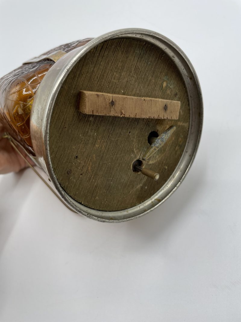 Ancienne bouteille musicale vintage en verre ambré – Image 2