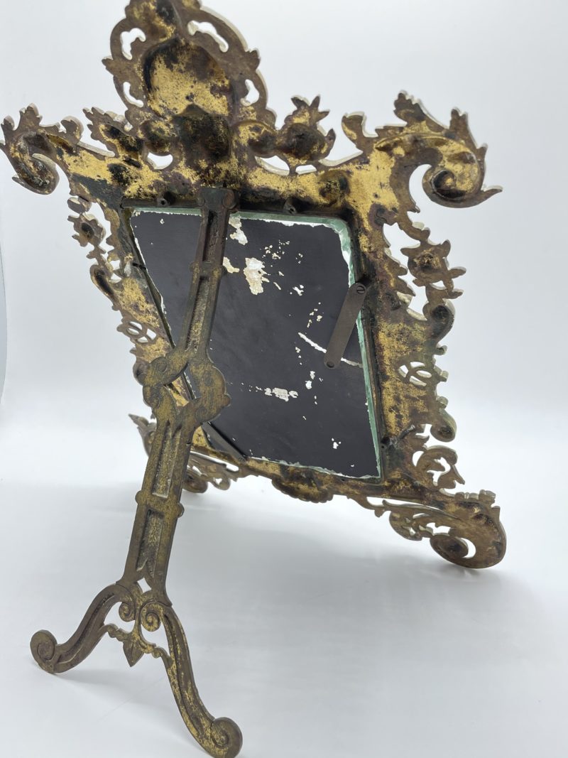 Miroir à pied vintage bronze – Image 3