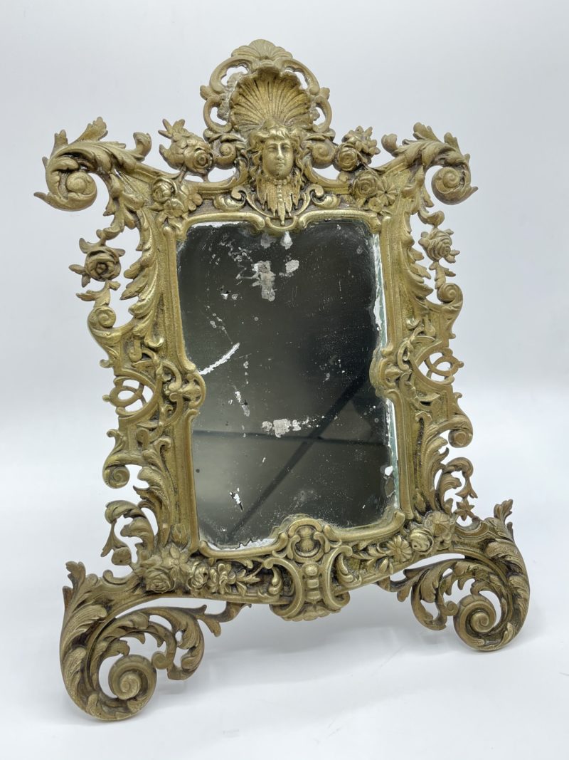 miroir vintage baroque bronze deco