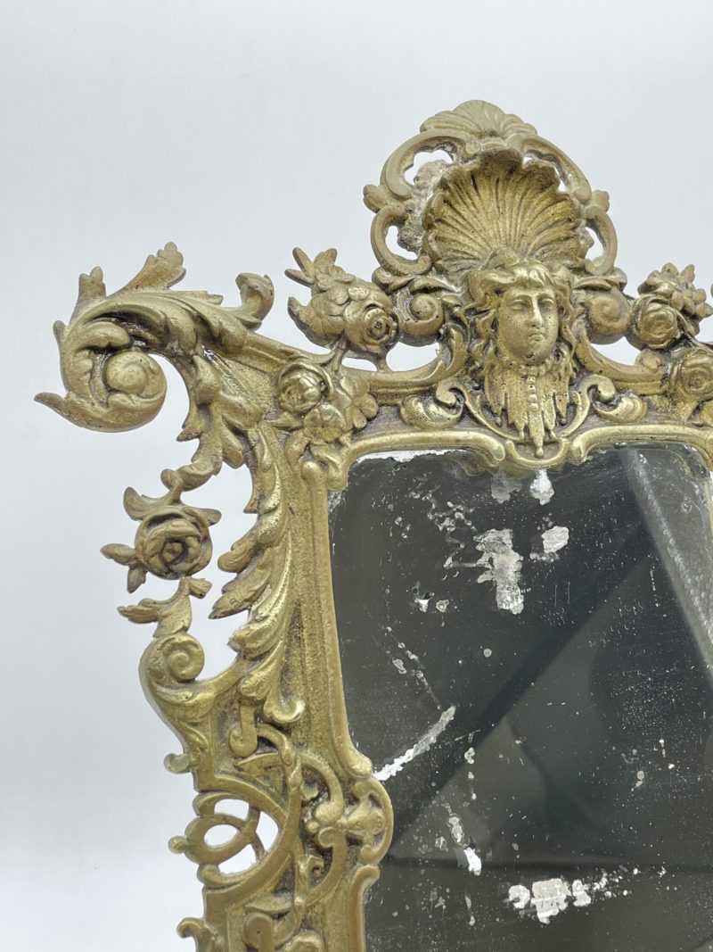 Miroir à pied vintage bronze – Image 2