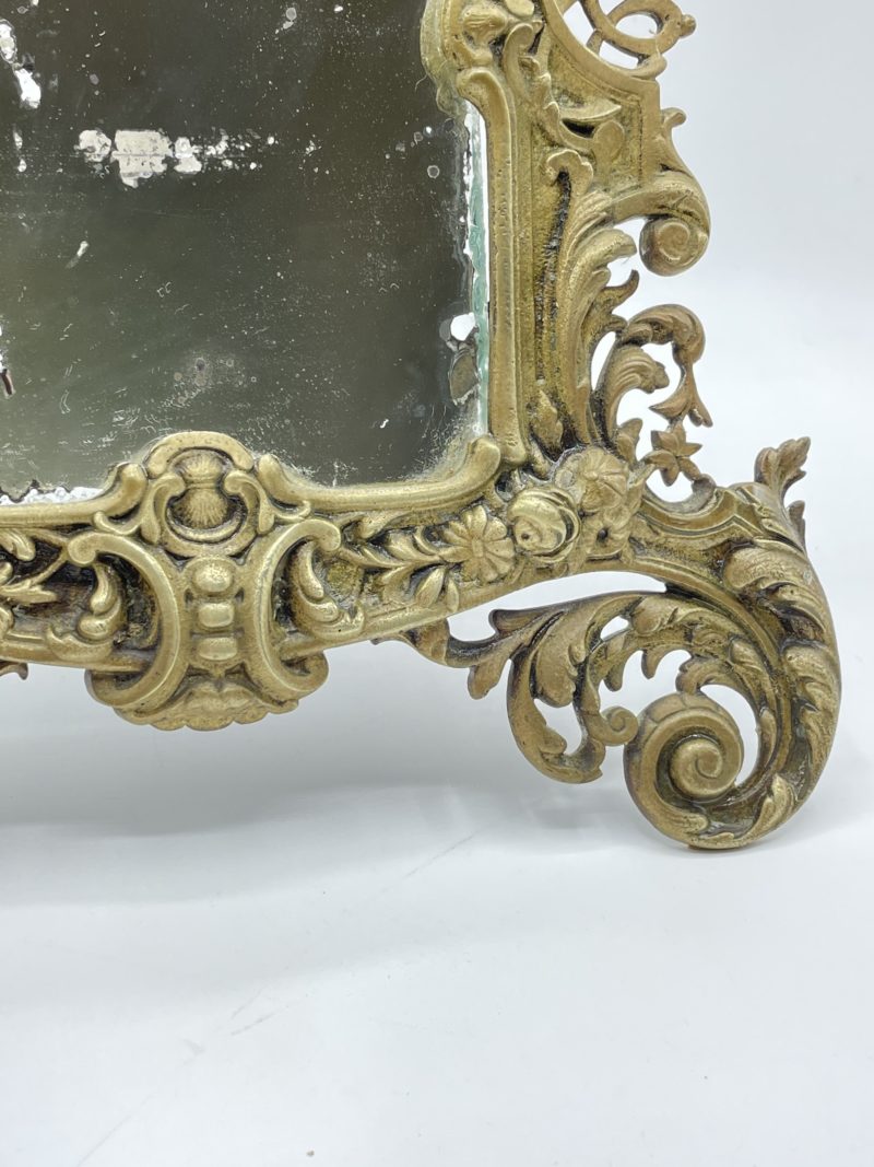 Miroir à pied vintage bronze – Image 4