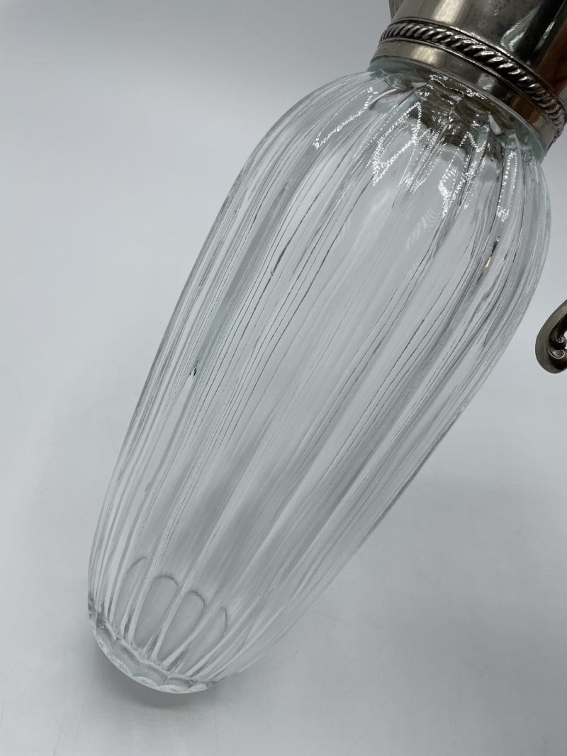 Carafe en cristal aiguière plaquée argent vintage Sheratonn Italie – Image 6