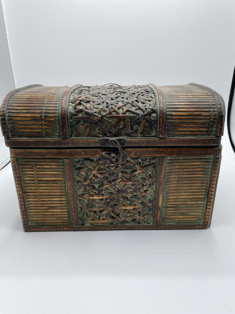 Duo coffres en bois décoratifs vintage – Image 3