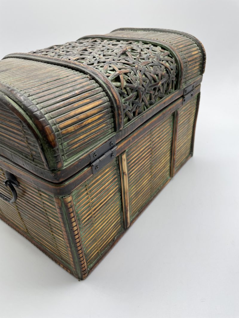 Duo coffres en bois décoratifs vintage – Image 2