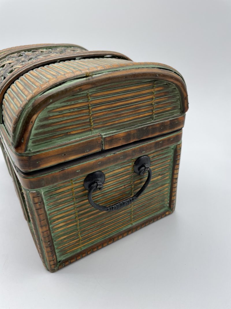 Duo coffres en bois décoratifs vintage – Image 9