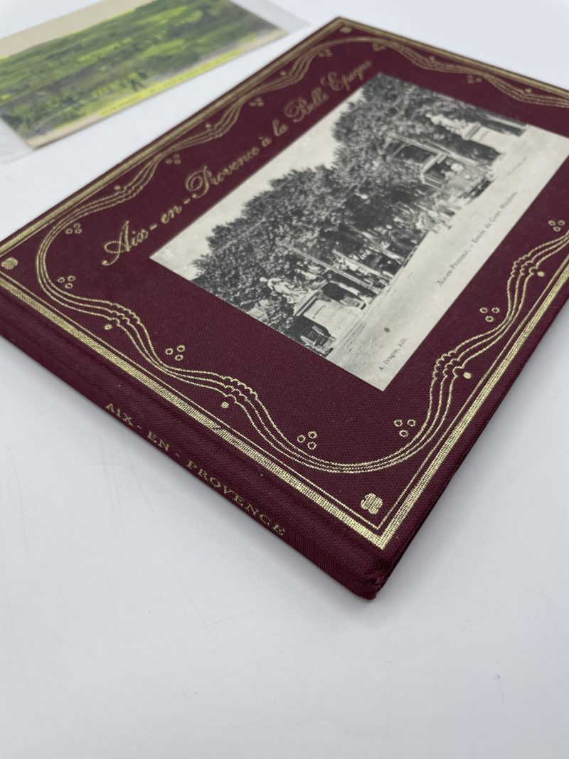 Livre photos de collection vintage Aix en Provence à la belle époque 1975 et carte postale – Image 2