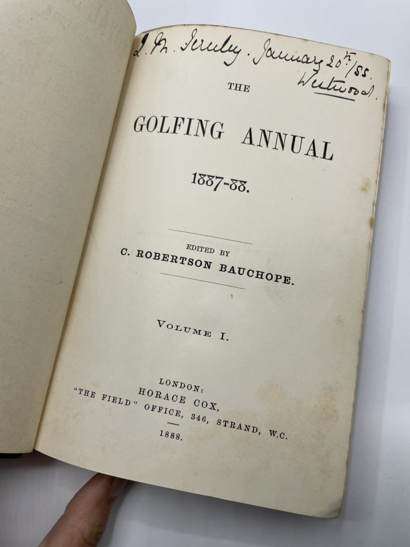 Collection livres anciens « The Golfing Annual » 8 tomes 1887 à 1902 – Image 12