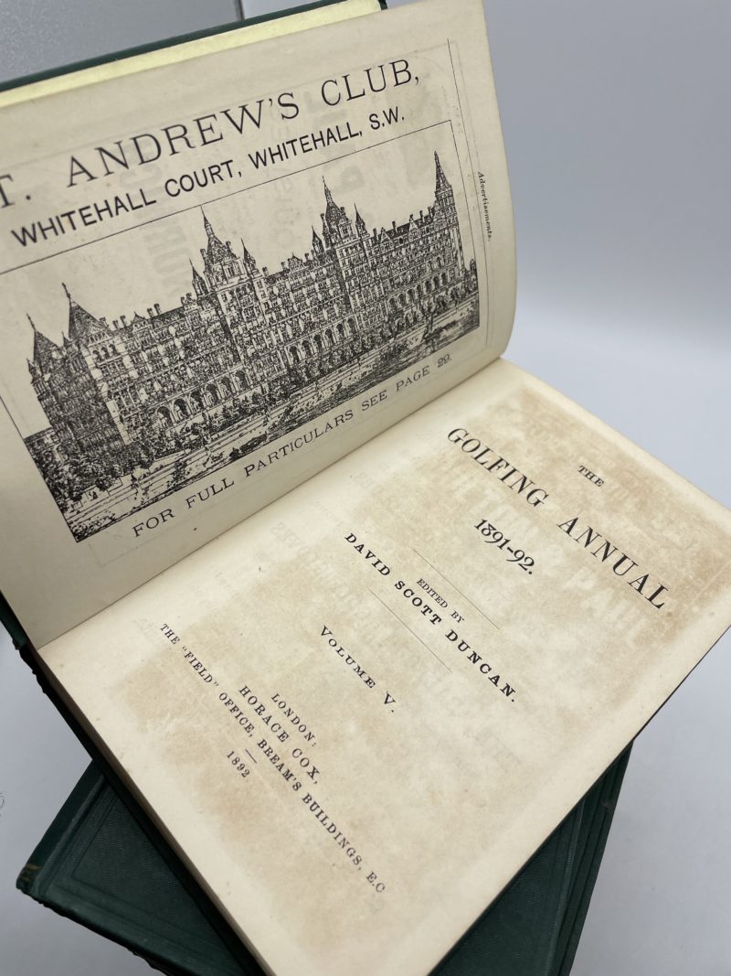 Collection livres anciens « The Golfing Annual » 8 tomes 1887 à 1902 – Image 13
