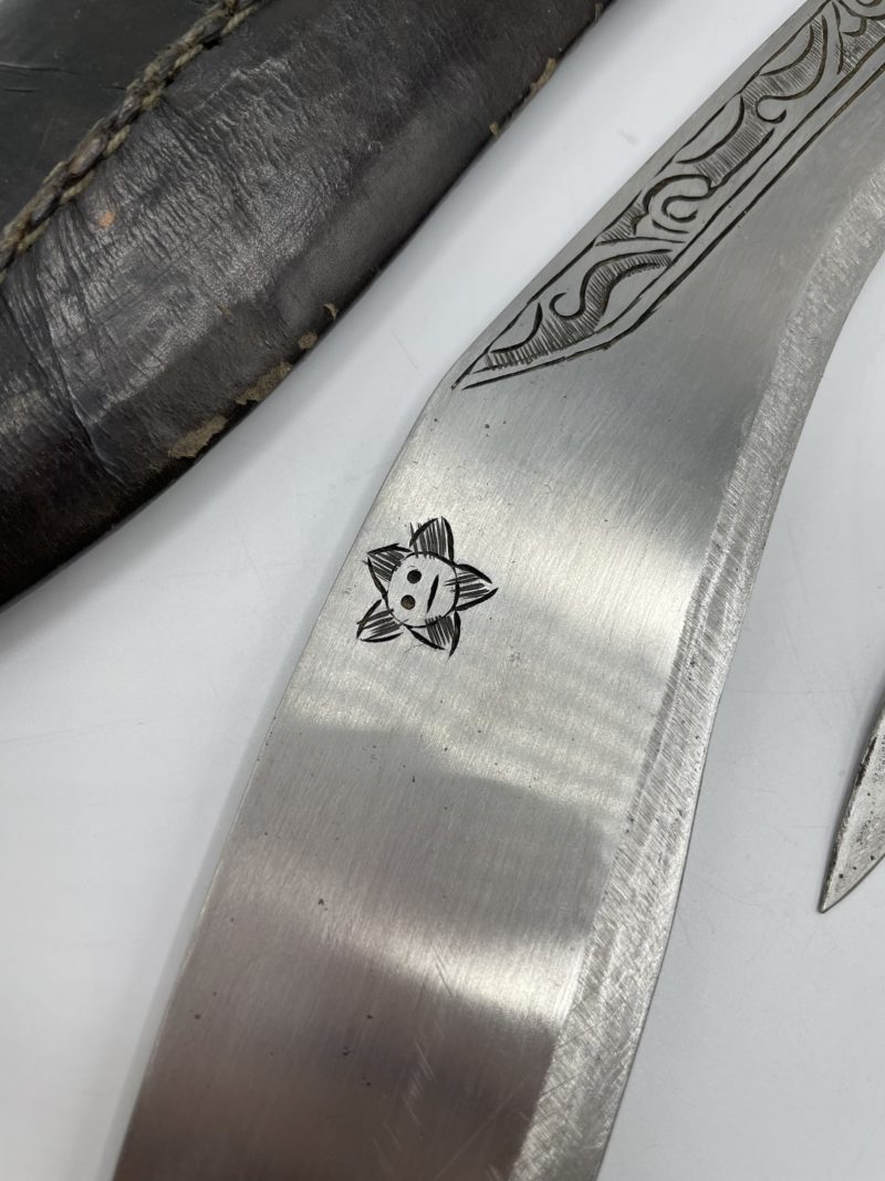 Couteau de chasse style manchette khukuri avec manche en corne – Image 15