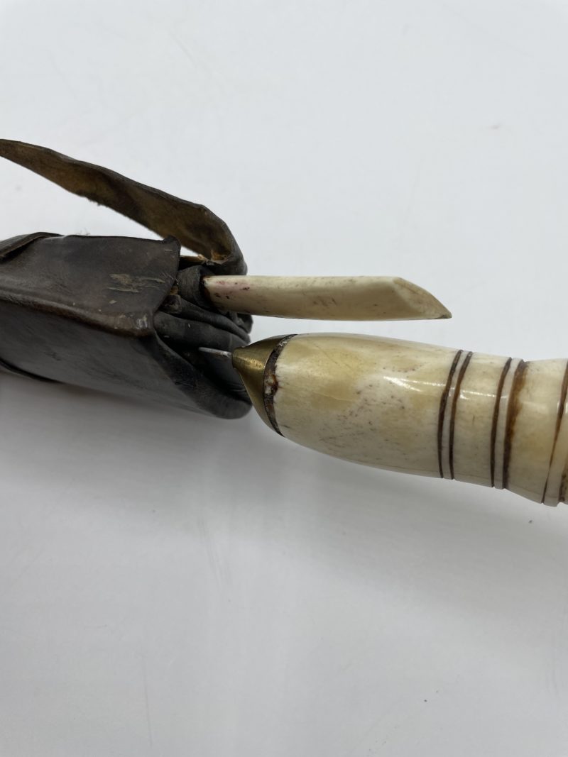 Couteau de chasse style manchette khukuri avec manche en corne – Image 2