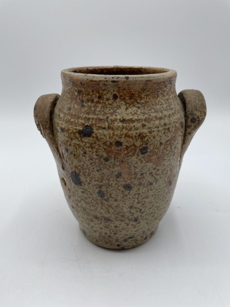Duo de deux pots à graisse vintage en grès – Image 2