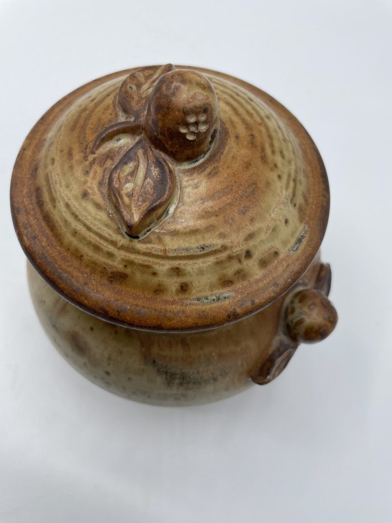 Pot de table ou bonbonnière vintage en grès – Image 3