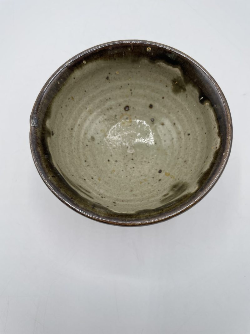 Lot de pots et bol sur pied en grès vintage – Image 10