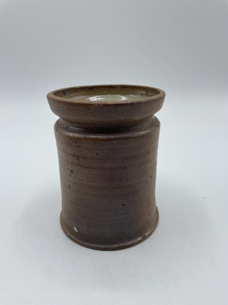 Lot de pots et bol sur pied en grès vintage – Image 6