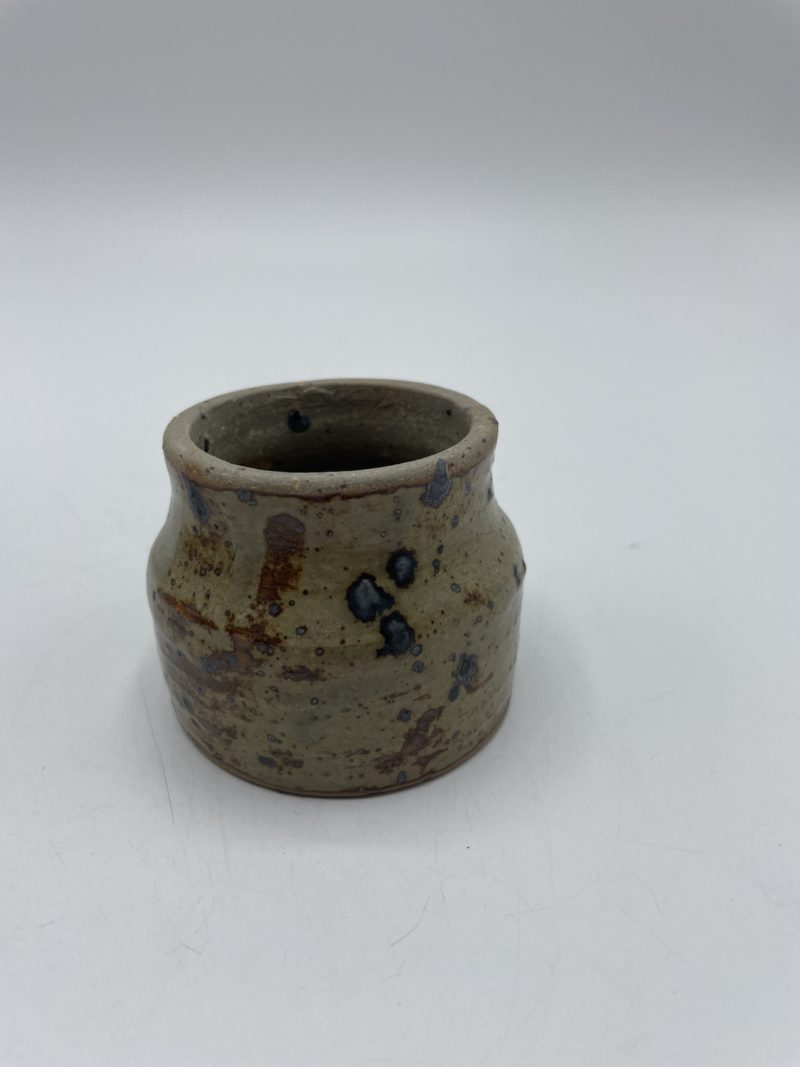 Lot de pots et bol sur pied en grès vintage – Image 5