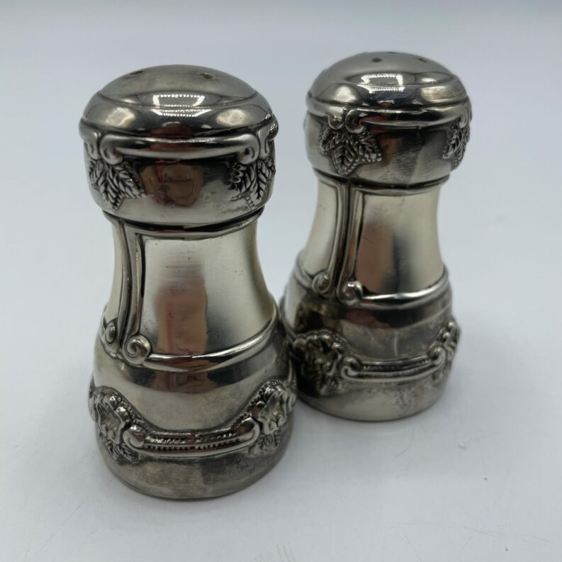 saliere poivrier poivrier vaisselle vintage metal argent