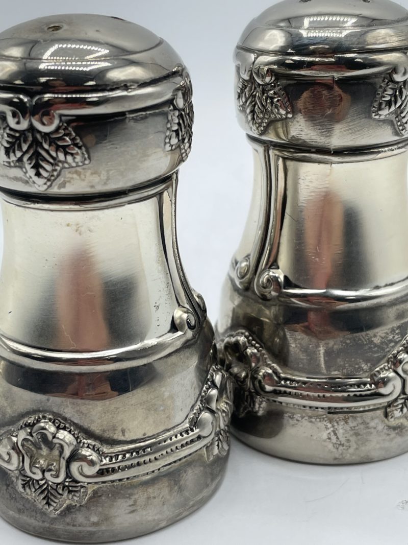 Duo salière poivrière vintage métal – Image 4