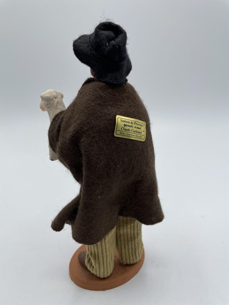 Duo santons collection Claude Carbonel garantis vivant berger et fileuse de coton – Image 5