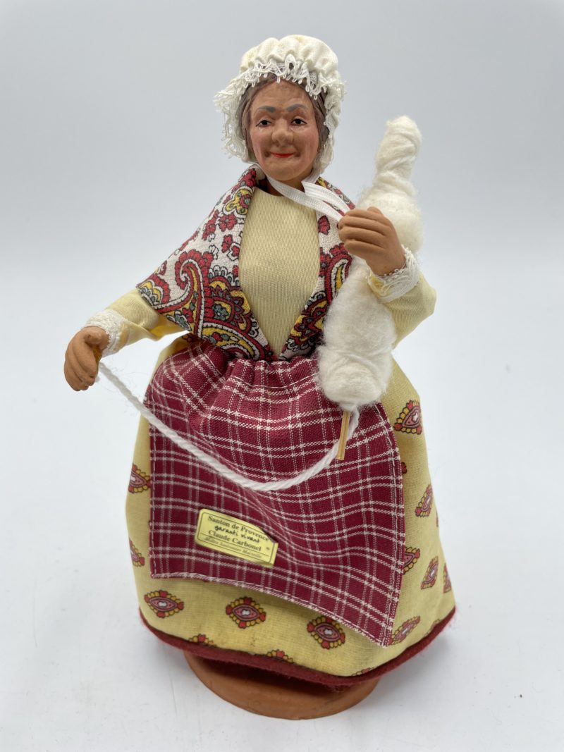 Duo santons collection Claude Carbonel garantis vivant berger et fileuse de coton – Image 12
