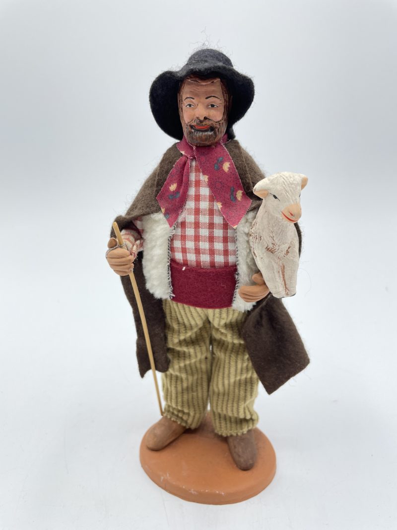Duo santons collection Claude Carbonel garantis vivant berger et fileuse de coton – Image 9