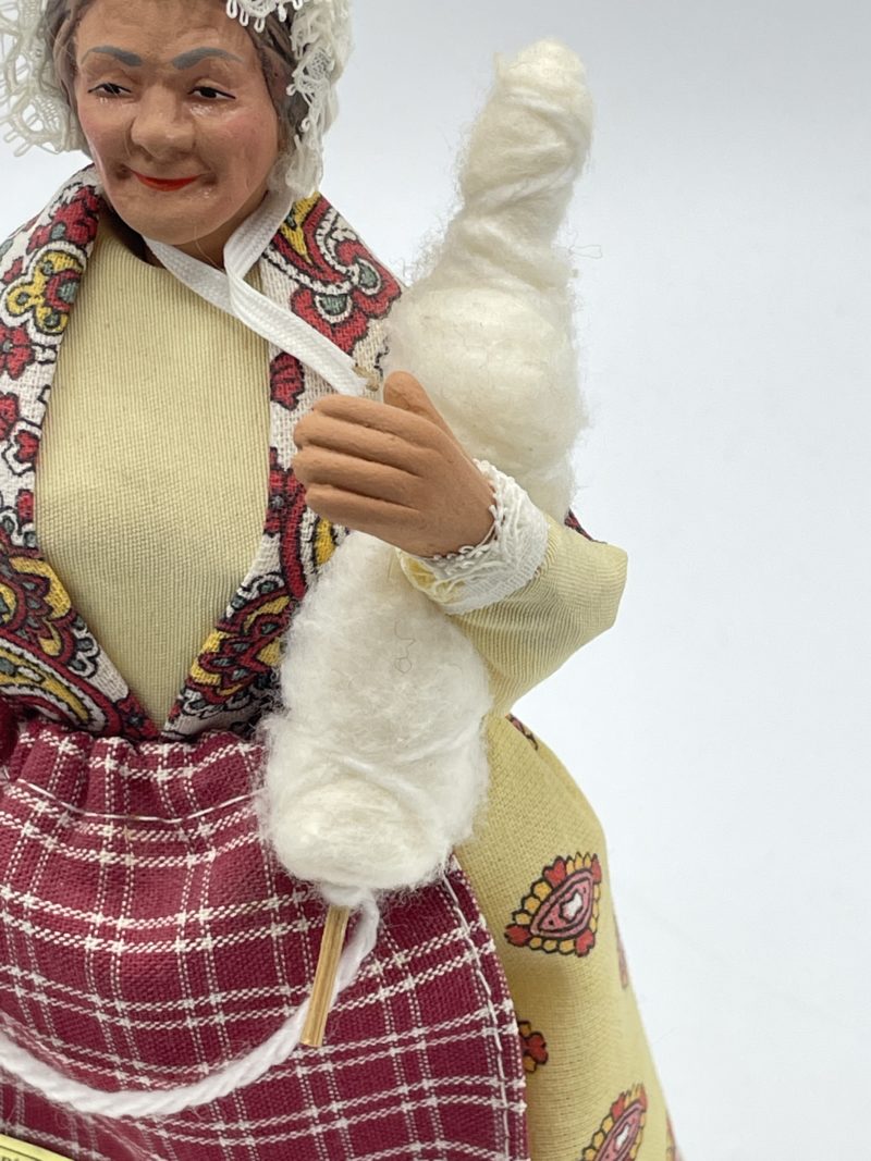 Duo santons collection Claude Carbonel garantis vivant berger et fileuse de coton – Image 7