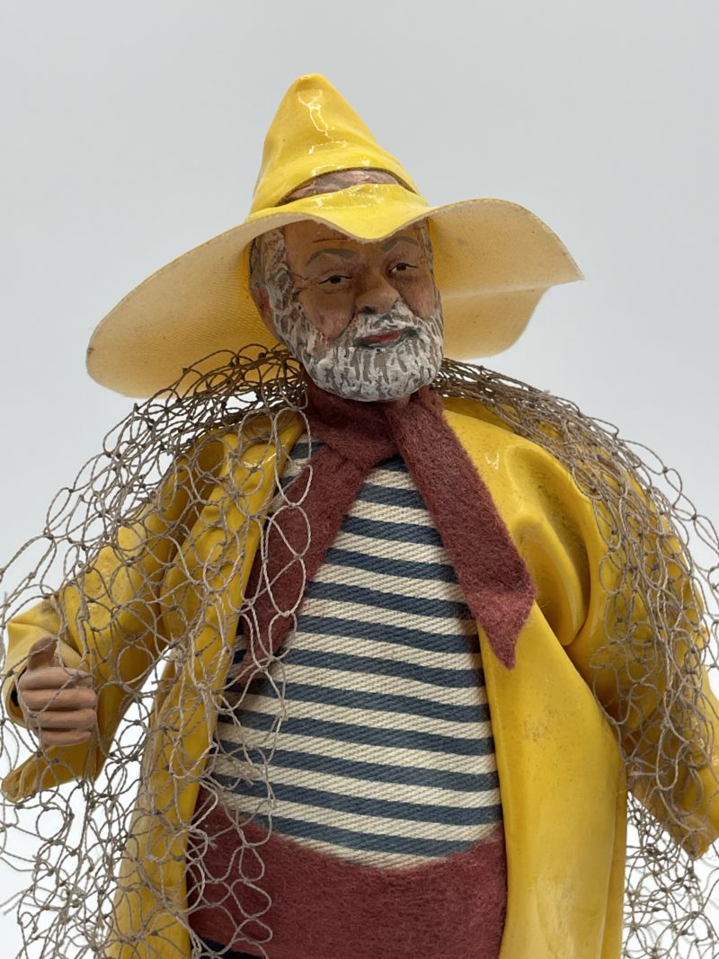 Duo santons collection Claude Carbonel pêcheur et homme aux cruches – Image 5
