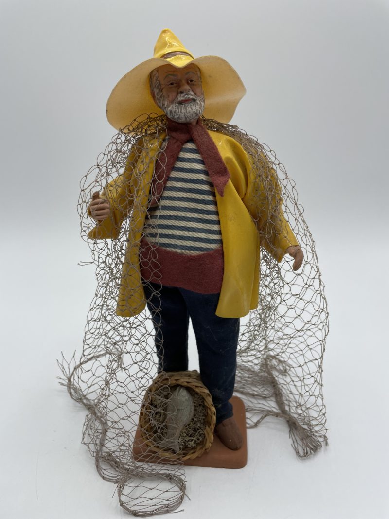 Duo santons collection Claude Carbonel pêcheur et homme aux cruches – Image 6