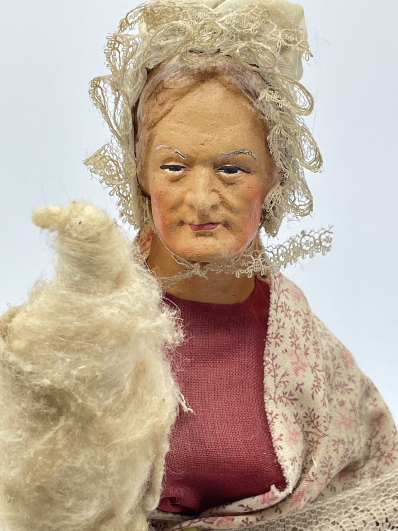 Trio grands santons collection S JOUGLAS pêcheur, bohémien et fileuse de coton – Image 2