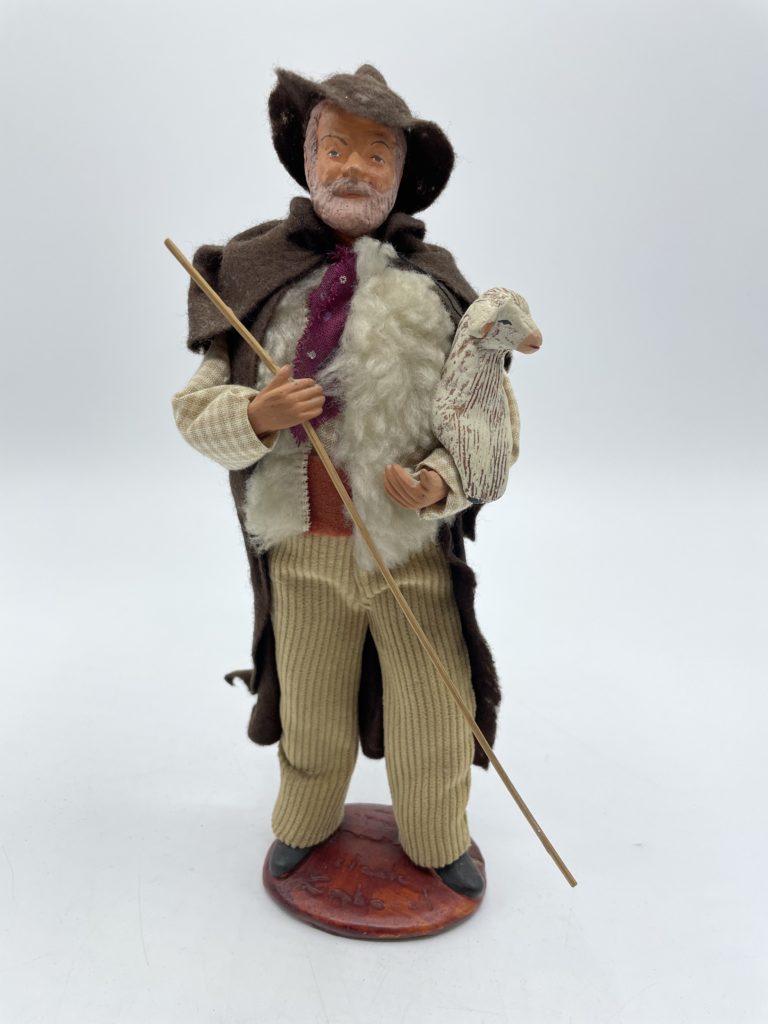 Santon Carbonel Terre Cuite Ancien – Barthoumie, 6 Cm, Belle Patine