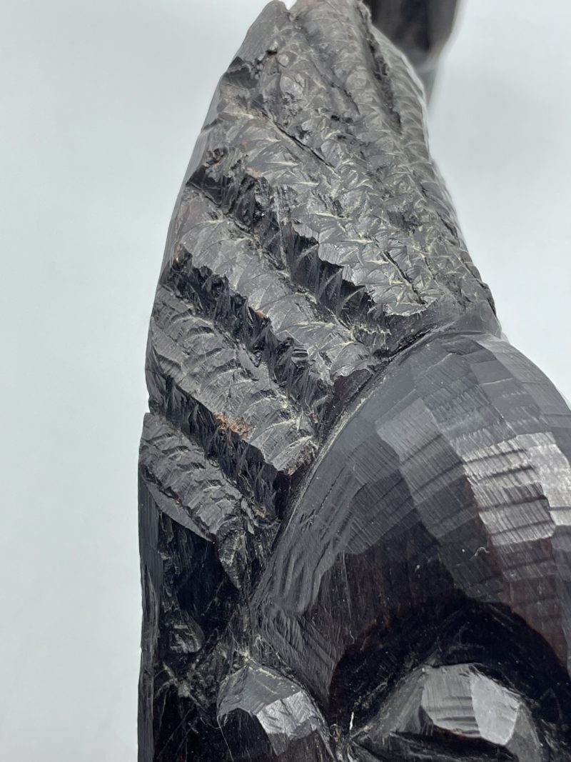 Duo de bustes taillés bois d'ébène afrique – Image 7