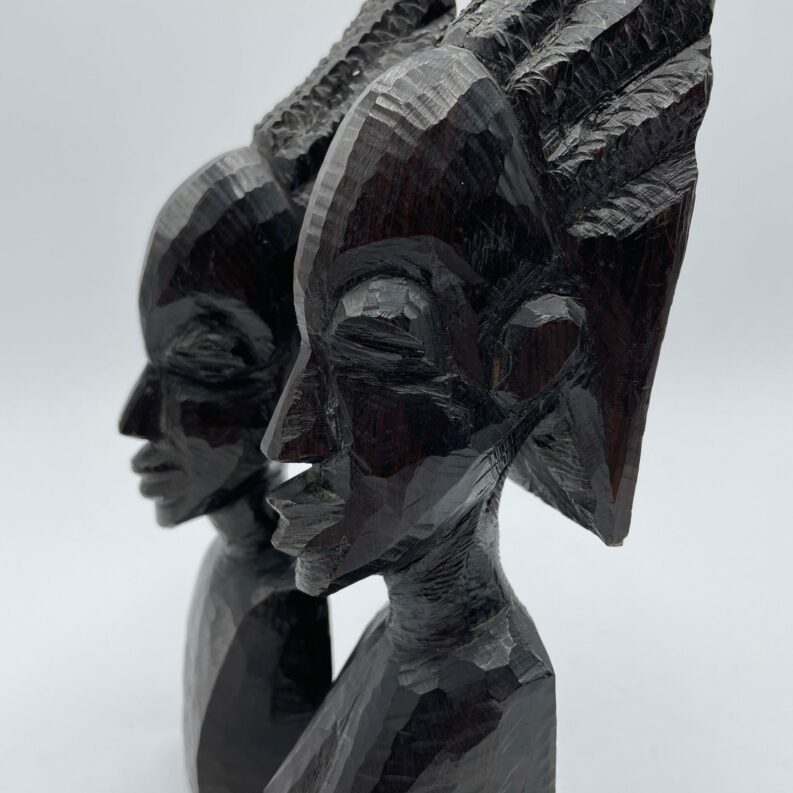sculpture buste bois ebene afrique art