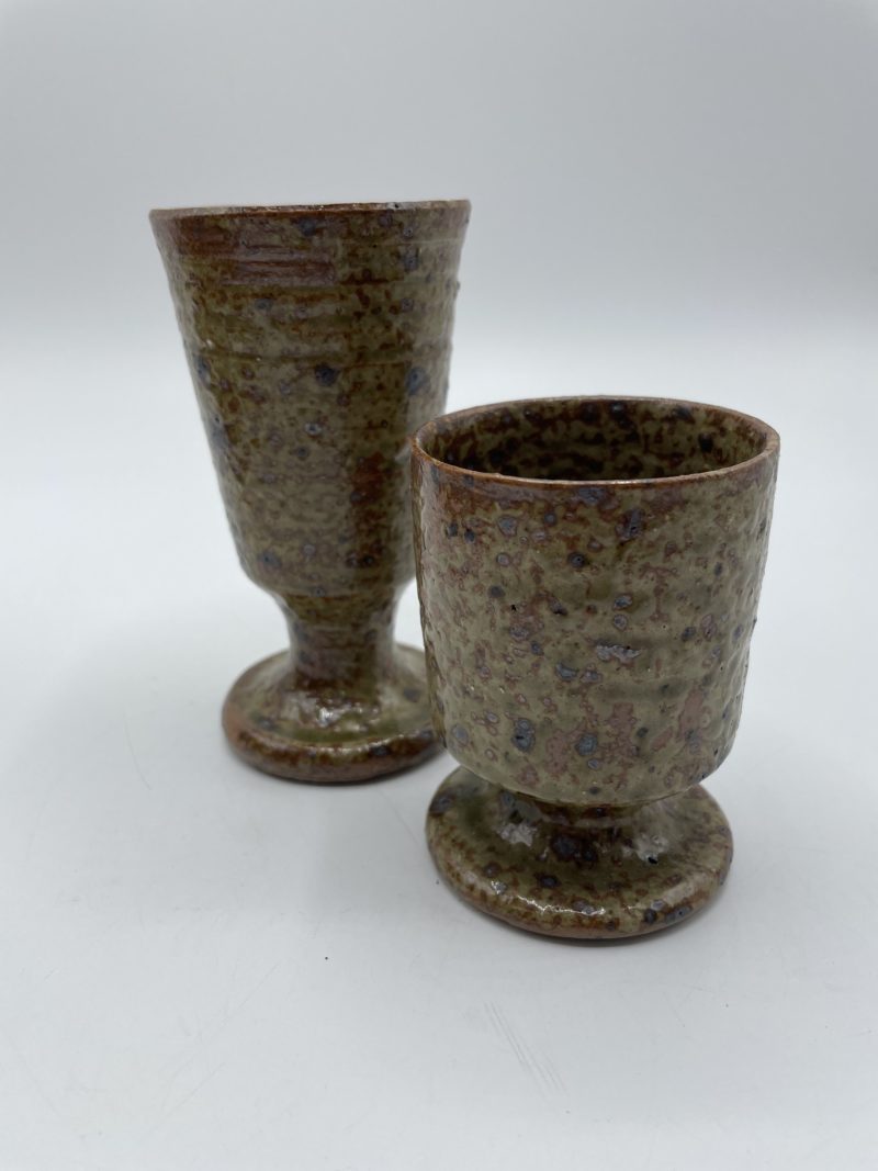 Service cruche carafe et verres vintage en grès – Image 6
