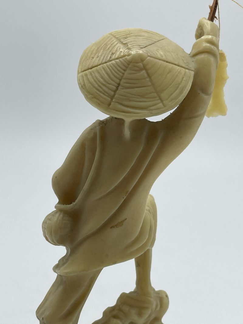 Duo statuettes asiatiques en résine vintage – Image 11