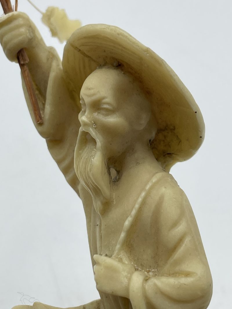 Duo statuettes asiatiques en résine vintage – Image 8