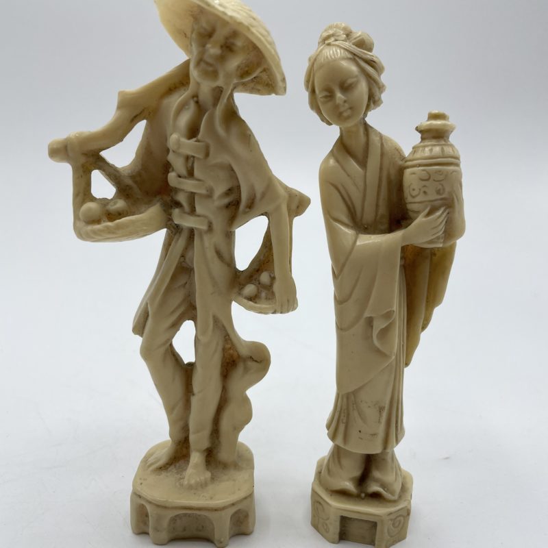 statuette ivoire resine vintage asie chine